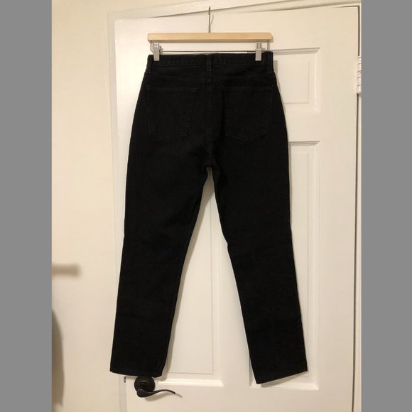 Reformation Julia High Crop Cigarette Jean in black - Picture 3 of 4